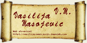 Vasilija Mašojević vizit kartica